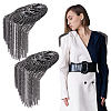 2Pcs Iron Tassel Chain Shoulder Epaulettes DIY-HY0003-62B-1