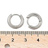 Tarnish Resistant 304 Stainless Steel Huggie Hoop Earrings X-EJEW-F111B-13mm-P-3