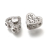 Brass Micro Pave Clear Cubic Zirconia and Glass Multi-Strand Links KK-M318-23P-2