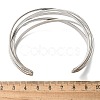 Electrophoresis Iron Cuff Bangles BJEW-M057-07P-3