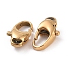 Ion Plating(IP) 304 Stainless Steel Lobster Claw Clasps STAS-F109-01G-3