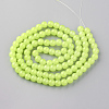 Baking Painted Imitation Jade Glass Round Bead Strands X-DGLA-Q021-6mm-08-2