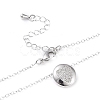 Brass Micro Pave Clear Cubic Zirconia Pendant Necklaces NJEW-L170-04P-1