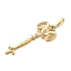 Brass Micro Pave Cubic Zirconia Big Pendants X1-KK-B147-04G-03-2