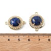 Dyed Natural Lapis Lazuli Faceted Connector Charms G-H323-03G-07-3