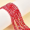 Electroplate Glass Beads Strands X-EGLA-R008-6x4mm-9-4