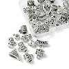 40Pcs 10 Styles Tibetan Style Alloy & CCB Plastic Tube Bails FIND-FS0002-41-3