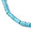 Natural Howlite and Pearl Beads Btacelets BJEW-JB10681-07-4