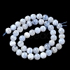 Grade A Natural Blue Lace Agate Beads Strands G-F222-29-8mm-1-10