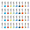 100Pcs 10 Colors Electroplate Transparent Glass Faceted Pumpkin European Dangle Charms PALLOY-TAC0232-2