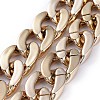 Personalized CCB Plastic Curb Chain Necklaces NJEW-JN02881-01-4