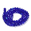 Transparent Electroplate Glass Beads Strands EGLA-A039-T3mm-L06-2