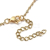 PVD Vacuum Plating Golden 304 Stainless Steel Cable Chain Bracelet with Enamel Rondelle Beaded BJEW-G683-02G-01-3
