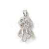 Rack Plating Octopus Brass Pendants KK-Z056-03P-1
