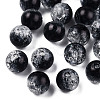 Transparent Crackle Acrylic Beads CACR-N002-24B-2