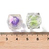 UV Plating Iridescent Transparent Acrylic Beads OACR-H112-09B-3