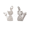 Brass Micro Pave Cubic Zirconia Pendants KK-E068-VB313-1