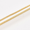 Brass Round Snake Chain Necklace Making X-MAK-T006-11A-G-3