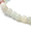 Natural Amazonite Beaded Stretch Bracelets BJEW-D446-A-31-3