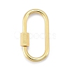 Brass Screw Carabiner Lock Charms ZIRC-E164-12G-3