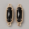 Golden Plated Brass Pave Glass Connector Charms FIND-WH0110-728G-02-1