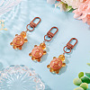 3Pcs Resin Tortoise Pendant Decorations HJEW-TA0001-39F-4
