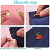 10Pcs 10 Style Alloy Enamel Brooches JEWB-SZ0001-09-5