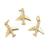 Rack Plating Brass Micro Pave Cubic Zirconia Charms X-KK-K270-39G-4