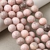 Natural Pink Zebra Jasper Beads Strands X-G-P231-01-10mm-9