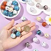 20Pcs Spray Painted Opaque Acrylic Beads ACRP-YW0001-17-3