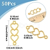 50Pcs Alloy Connector Charms PALLOY-YW0003-2KCG-3