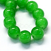 Baking Paint Imitation Jade Glass Round Bead Strands X-DGLA-Q021-8mm-10-2