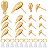 Teardrop Brass Stud Earring Findings KK-CN0003-41-1