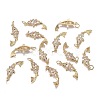 Brass Micro Clear Cubic Zirconia Pendants ZIRC-F120-044G-4
