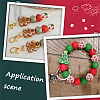 30Pcs 3 Styles Round with Christmas Theme Pattern Silicone Focal Beads SIL-SC0002-97C-6