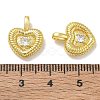 Brass Micro Pave Clear Cubic Zirconia Pendants CU-CBA6E4E-19G-A-3
