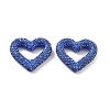 Heart Shape Polymer Clay Rhinestone Beads CLAY-NH0001-09A-07-1