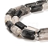 Natural Black Rutilated Quartz Beads Strands G-G068-A32-01-4