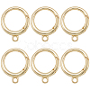 6Pcs Brass Spring Gate Rings KK-SC0006-40-1