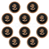 Gorgecraft 10Pcs 1-Hole Alloy Enamel Buttons DIY-GF0007-55-1