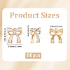80Pcs Rack Plating Alloy Enamel Pendants ENAM-SC0006-72B-2