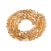 AB Color Plated Transparent Glass Beads Strands GLAA-G127-01-02P-3