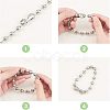 304 Stainless Steel Ball Chain Bracelets and Necklaces Jewelry Sets SJEW-UN0001-01P-5