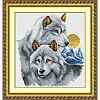 Wolf & Sun Pattern Cross-Stitch Beginner Kits WOLF-PW0001-75-1