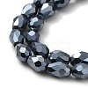 Electroplate Glass Beads Strands X-EGLA-D017-7x5mm-2-4
