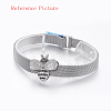 Tarnish Resistant 430 Stainless Steel Mesh Bracelet Making MAK-L021-01P-3