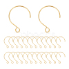 50Pcs Ion Plating(IP) 304 Stainless Steel Earring Hooks STAS-UN0058-52-1