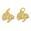 Rack Plating Brass Micro Pave Cubic Zirconia Charms KK-D036-08G-2