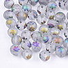 Autumn Theme Electroplate Transparent Glass Beads EGLA-S178-01E-1