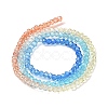 Transparent Painted Glass Beads Strands X1-DGLA-A034-T1mm-A13-5